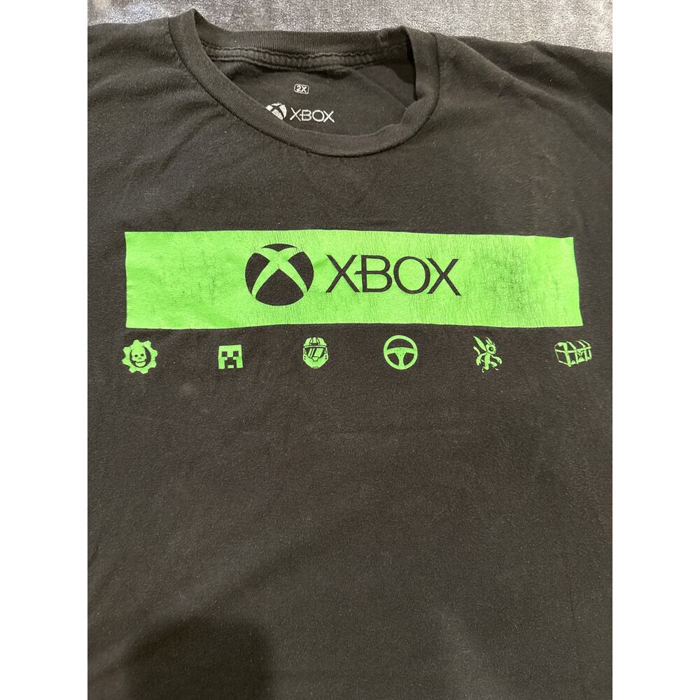 Xbox Ripple Junction Graphic T-Shirt Men's 2X Black Gaming Icons Short Sleeve - Picture 2 of 5